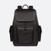 Saddle Backpack Black Grained Calfskin - DB090