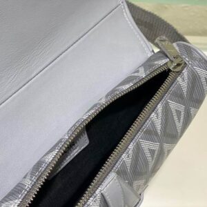 Saddle Bag Dior Gray CD Diamond Canvas and Smooth Calfskin - DB083