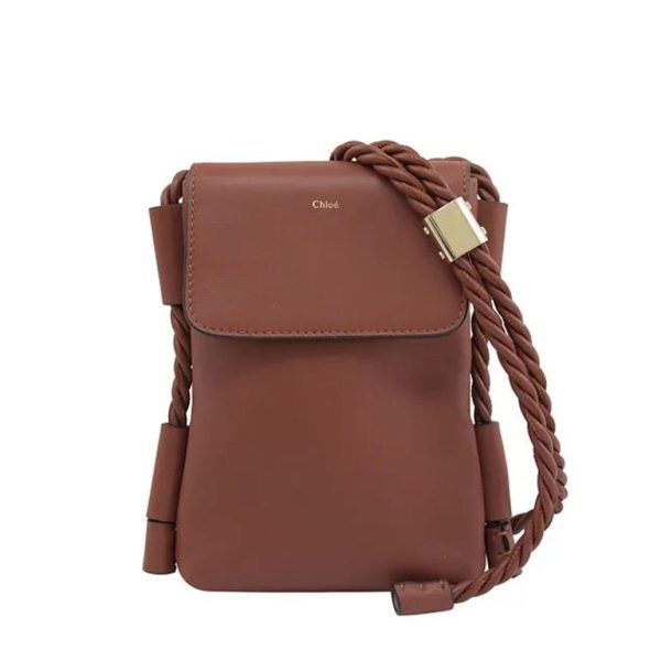 Chloé Key Phone Pouch in Brown