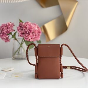 Chloé Key Phone Pouch in Brown