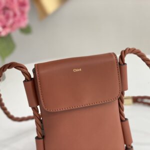 Chloé Key Phone Pouch in Brown