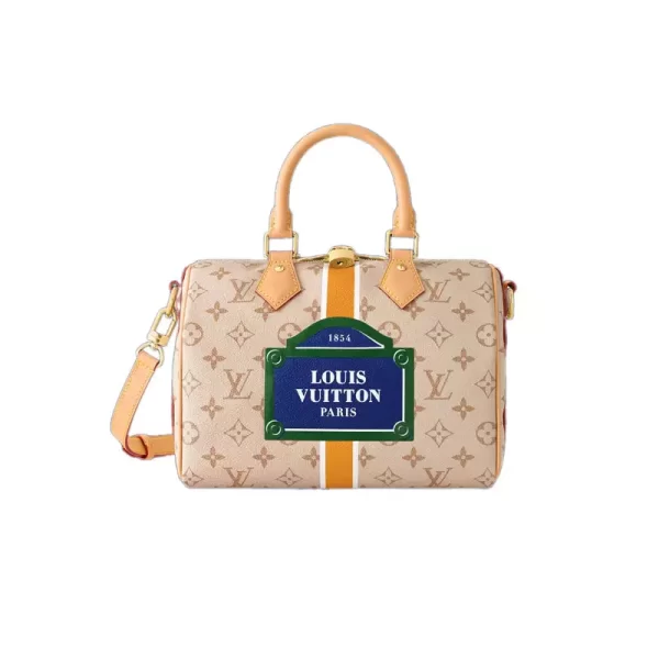 Louis Vuitton Speedy Bandouliere 25 Beige/Ocher in Monopaname Coated Canvas