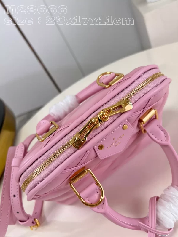 LV Quilted Alma BB Top-Handle Bag Rosabella Pink