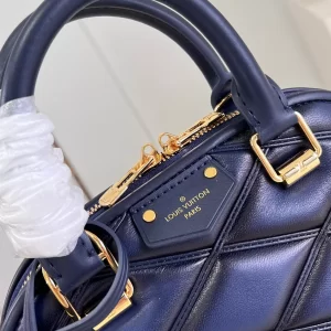 LV Quilted Alma BB Top-Handle Bag Bleu Marine