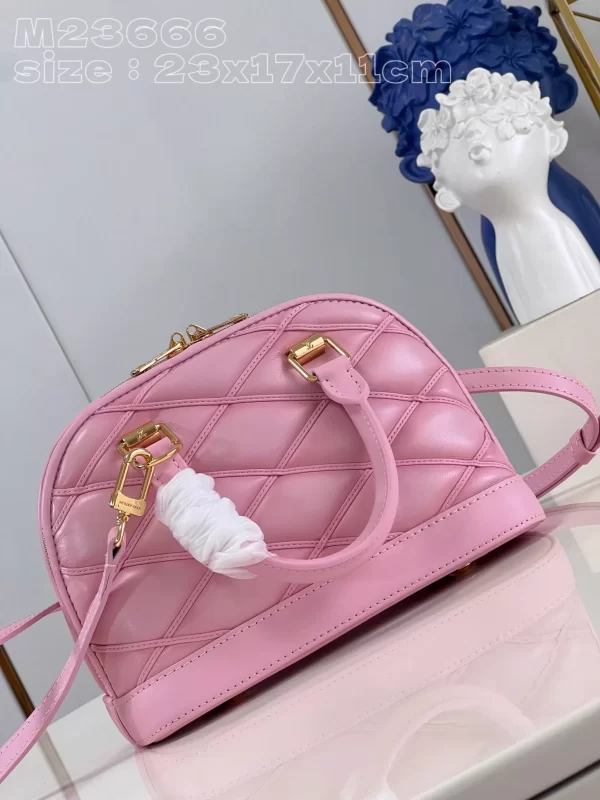 LV Quilted Alma BB Top-Handle Bag Rosabella Pink