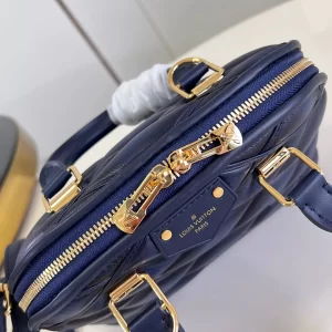 LV Quilted Alma BB Top-Handle Bag Bleu Marine