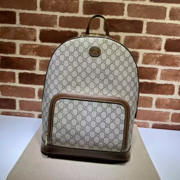 Backpack with Interlocking G in beige and ebony Supreme - GB248 