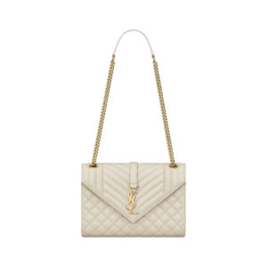 Envelope Medium in Quilted Grain de Poudre Embossed Leather Bag - YB029