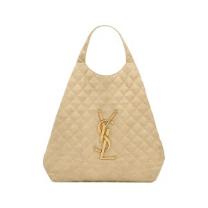 Icare Maxi Shopping Bag in Quilted Nubuck Suede - YB050