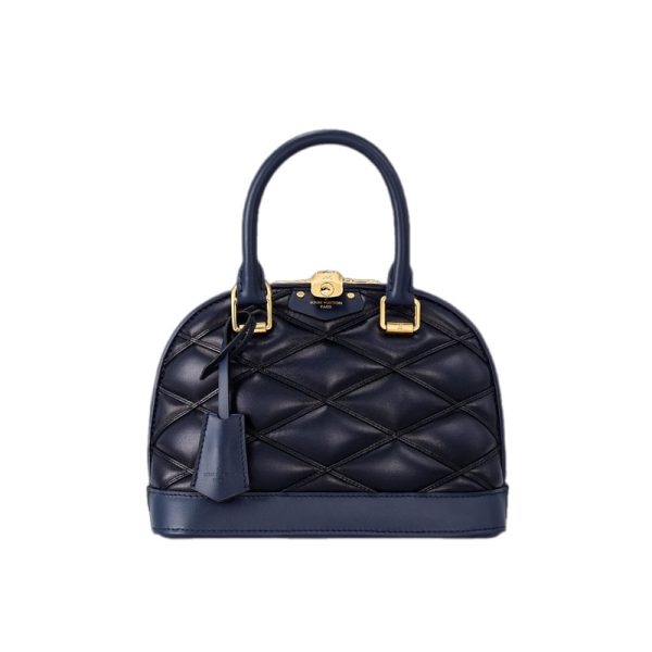 LV Quilted Alma BB Top-Handle Bag Bleu Marine