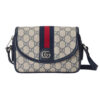 Ophidia GG mini shoulder bag in beige and ebony GG Supreme - GB218