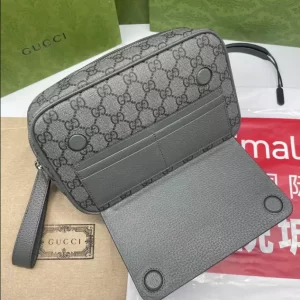 Ophidia GG pouch in grey and black Supreme - GB221