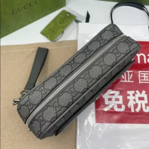 Ophidia GG pouch in grey and black Supreme - GB221