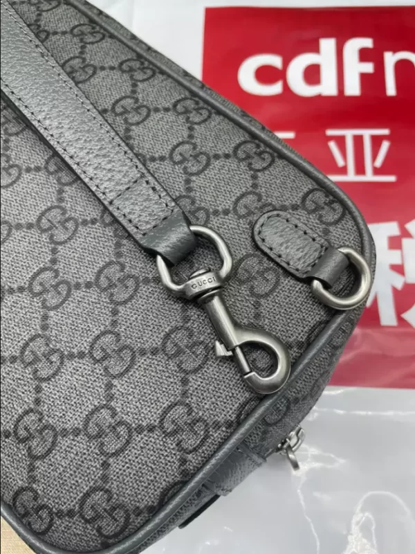 Ophidia GG pouch in grey and black Supreme - GB221