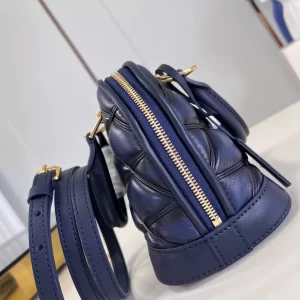 LV Quilted Alma BB Top-Handle Bag Bleu Marine