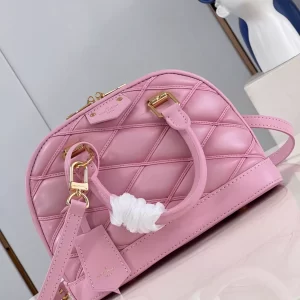 LV Quilted Alma BB Top-Handle Bag Rosabella Pink