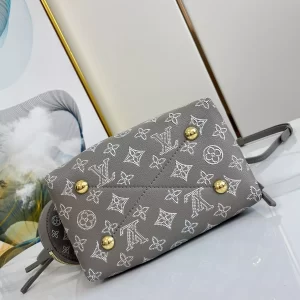 Bella Bucket Bag Gray Mahina Calfskin