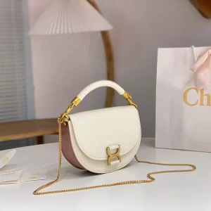 Chloé Marcie Chain Flap Bag in Misty Ivory