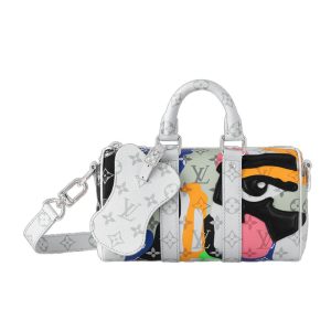 Keepall Bandouliere 25 Multicolor Monogram Coated Canvas And Cowhide Leather