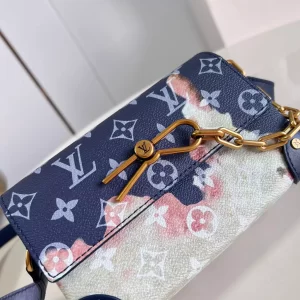 Steamer Wearable Wallet Monogram Bleach Ink Blue