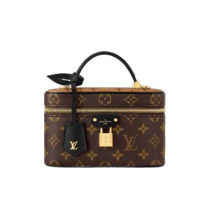 Vanity Chain Pouch Monogram Brown Coated Canvas