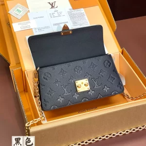 Wallet On Chain Métis Monogram Empreinte Black Leather