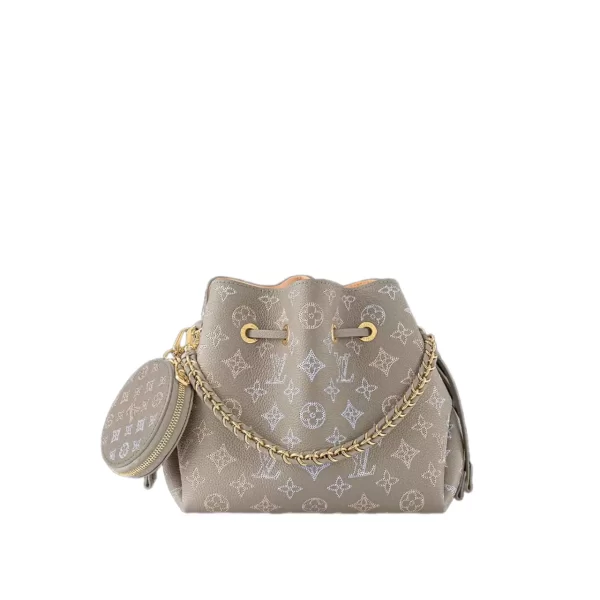 Bella Bucket Bag Gray Mahina Calfskin