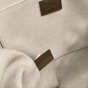 Chloé Large Woody Tote Bag Dark Nut