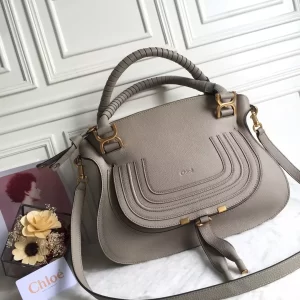 Chloé Marcie Cashmere Grey Double Carry Bag