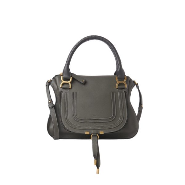 Chloé Marcie Elephant Grey Double Carry Bag