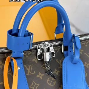 Keepall Bandoulière 50 Blue Monogram Macassar Canvas