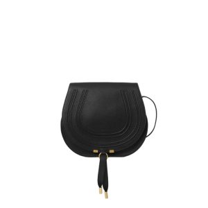 Chloé Marcie Black Medium Saddle Bag