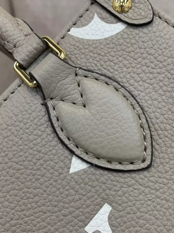 OnTheGo BB Bicolor Monogram Empreinte Dove Gray/Cream Leather
