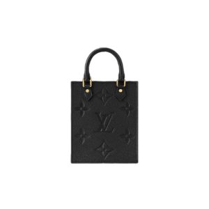 Petit Sac Plat Bag Black Monogram Empreinte Leather