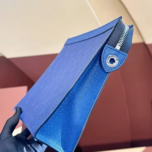 Pochette Voyage MM Taigarama Pacific Blue Leather