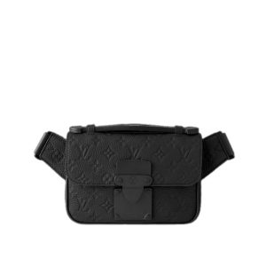 S Lock Sling Bag Monogram Black Taurillon Leather