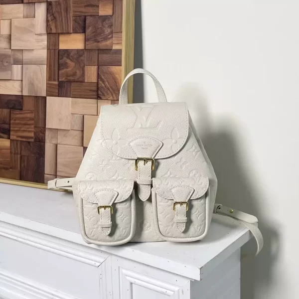 Backup Backpack Cream Monogram Empreinte Leather