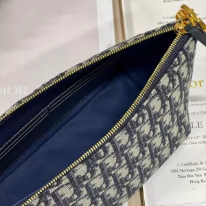 Diorstar Hobo Bag with Chain Blue Dior Oblique Jacquard