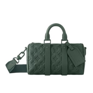 Keepall Bandoulière 25 Taurillon Monogram Forest Green Leather