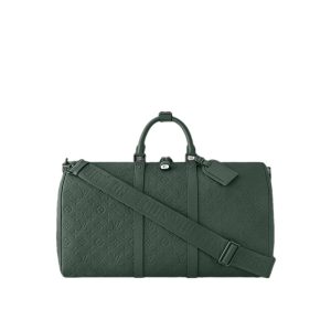 Keepall Bandoulière 50 Taurillon Monogram Forest Green Leather