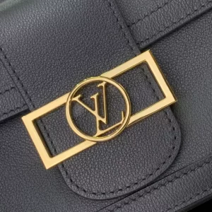 LV Dauphine Soft MM Black Calfskin