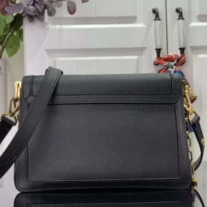 LV Dauphine Soft MM Black Calfskin