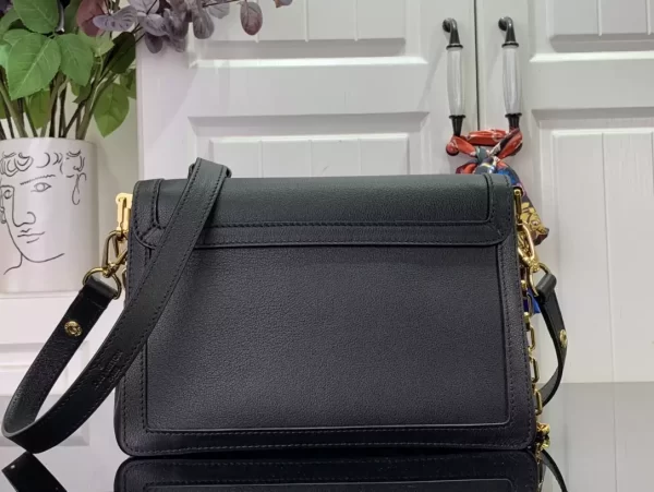 LV Dauphine Soft MM Black Calfskin