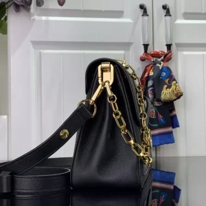 LV Dauphine Soft MM Black Calfskin