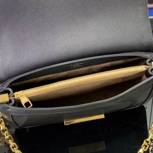 LV Dauphine Soft MM Black Calfskin