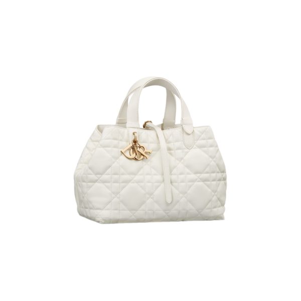 Medium Dior Toujours Bag Latte Macrocannage Calfskin