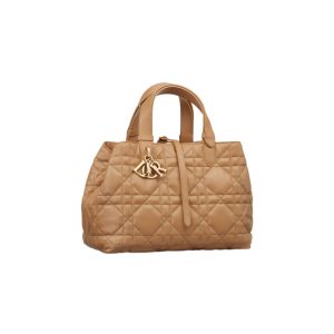 Medium Dior Toujours Bag Medium Tan Macrocannage Calfskin