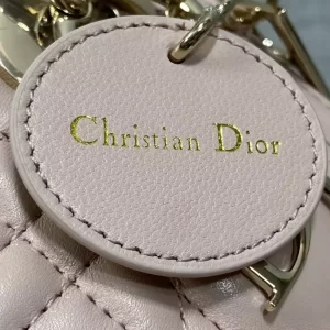 Mini Lady Dior Bag Two-Tone Latte and Powder Pink Cannage Lambskin