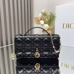 My Dior Mini Bag Black Cannage Lambskin
