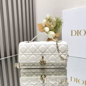 My Dior Mini Bag White Cannage Lambskin
